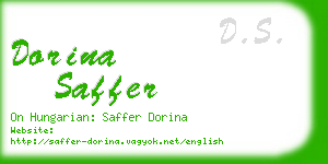 dorina saffer business card